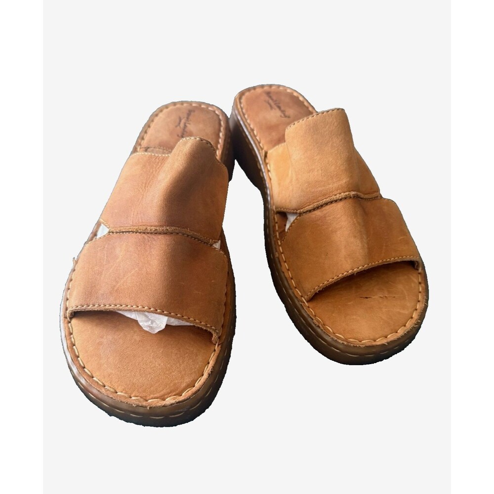 New Vintage Brown's Landing Women's Slip On Sandals Size 10